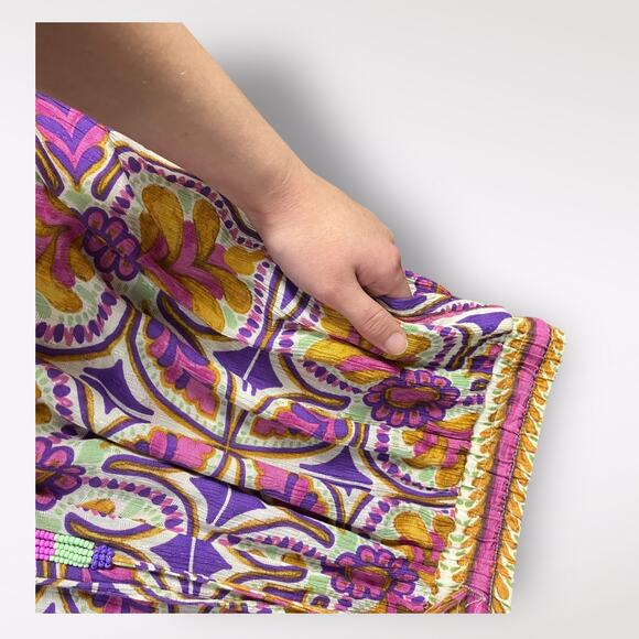 Haute Hippie Set Wide Leg Pant Open Reversible Kimono Cardigan Size M Boho - Picture 15 of 16